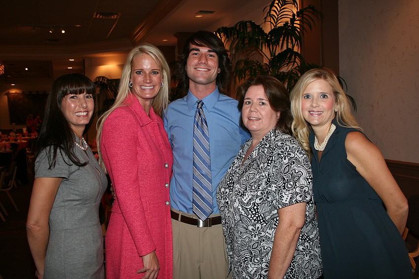 Co-Chairwomen Victoria Leopold and Chris Pfahler with wish recipient Joe Ginem, Peggy Ginem and Michelle Butler