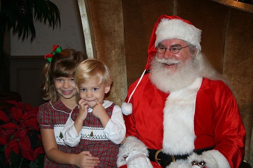 Ansley and Matthew Morris with Santa