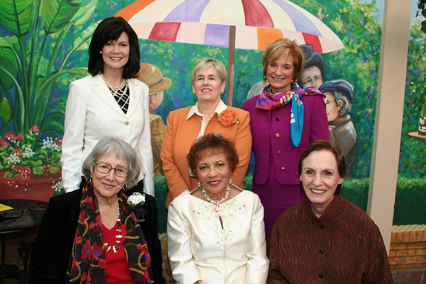 Diane McFarlin, Wendy Hopkins and Barbara Zdravecky; Dr. Eugenie Clark, Audrey Coleman and Sally Yanowitz