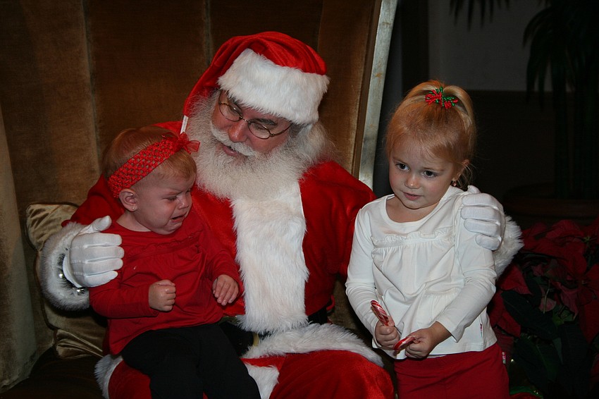 Sophia and Bella Sosso with Santa