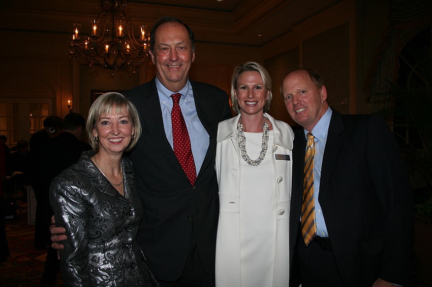 Olivia Thomas, Sen. Bill Bradley and Alisa and Roger Pettingell
