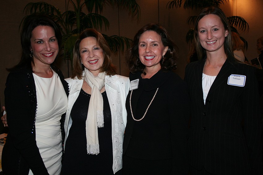 Anne Weintraub, guest speaker Leslie Glass, Kathryn Carr and Angela Tobaygo
