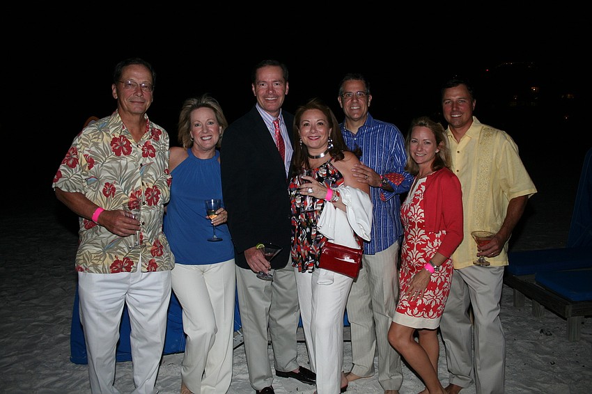 Steve Wilberding, Teri Hansen, James Cornetet, Giovanna and Jeff McGrath and Kelly and Scott Collins