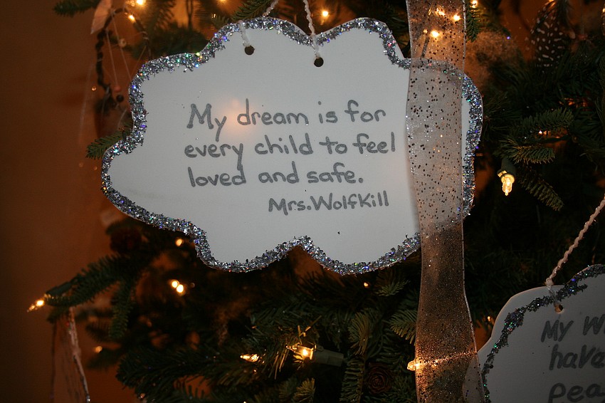A dream ornament from the Wakeland Elementary School Tree