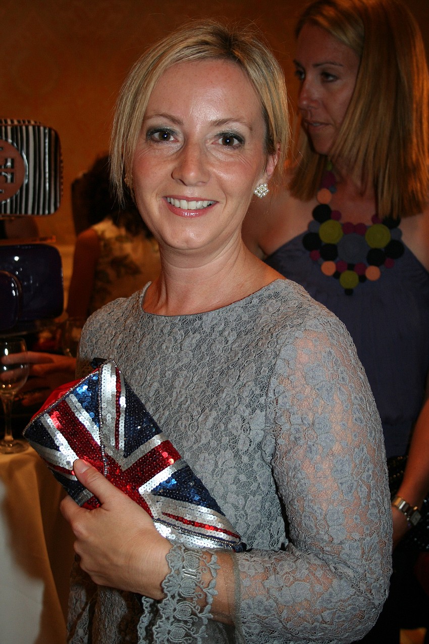 Deborah Yarwood shows her English pride