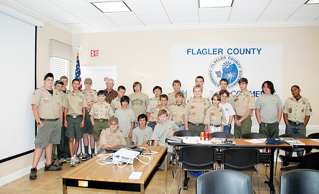 Twenty-four Boy Scouts successfully earned their merit badges for engineering. COURTESY PHOTO