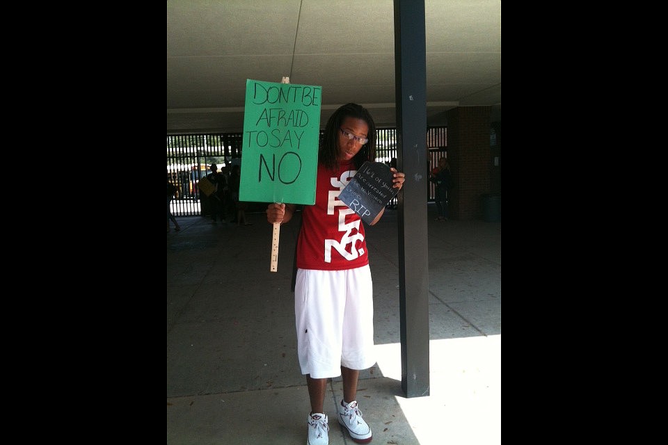 Joshua Walker was randomly selected as one of the tomb-stone carriers at the May 5 activity.