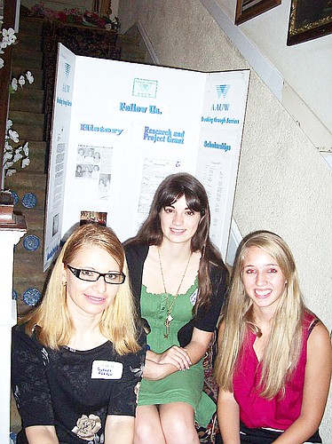 Olesya Azasrov, of University of Central Florida; Gianna Mastrostefano and Kelly Flanagan, of Matanzas High School. COURTESY PHOTO