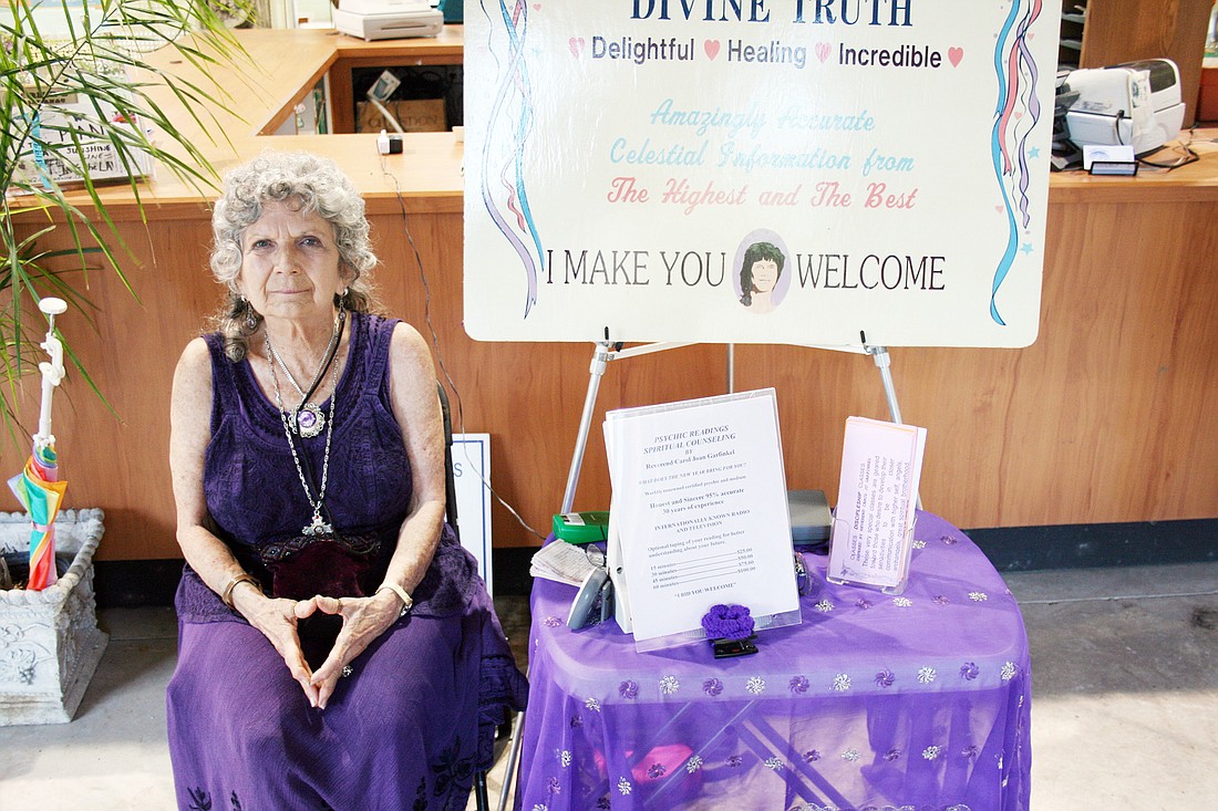 The Rev. Carol Jo Garfinkel has 30 years of psychic experience, and a 95% to 98% accuracy rate. PHOTO BY MIKE CAVALIERE