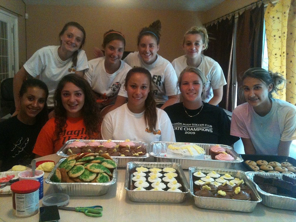 The FPC girls soccer team baked the goods and brought them to the firefighters.