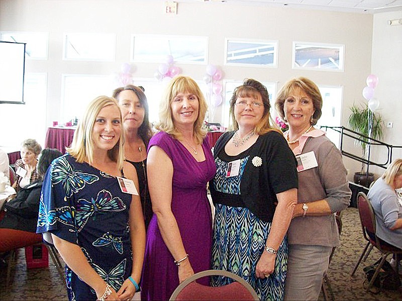 Jennette Gardner, Mary Louise Galloway, Emilie Cavaliere and Beebee Kelly join Avon rep Deb Cavaliere (center). COURTESY PHOTO