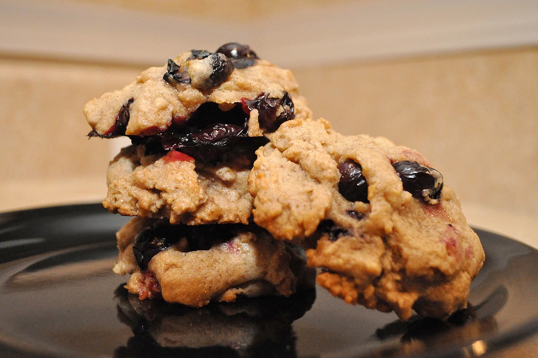 Brown sugar blueberry cookies
