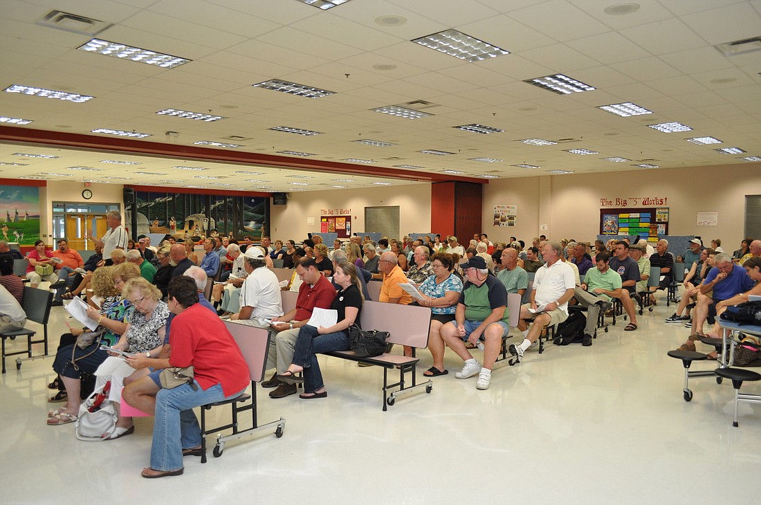It was a packed house of almost 200 residents at the Aug. 8 informational meeting regarding Sawgrass Villas.
