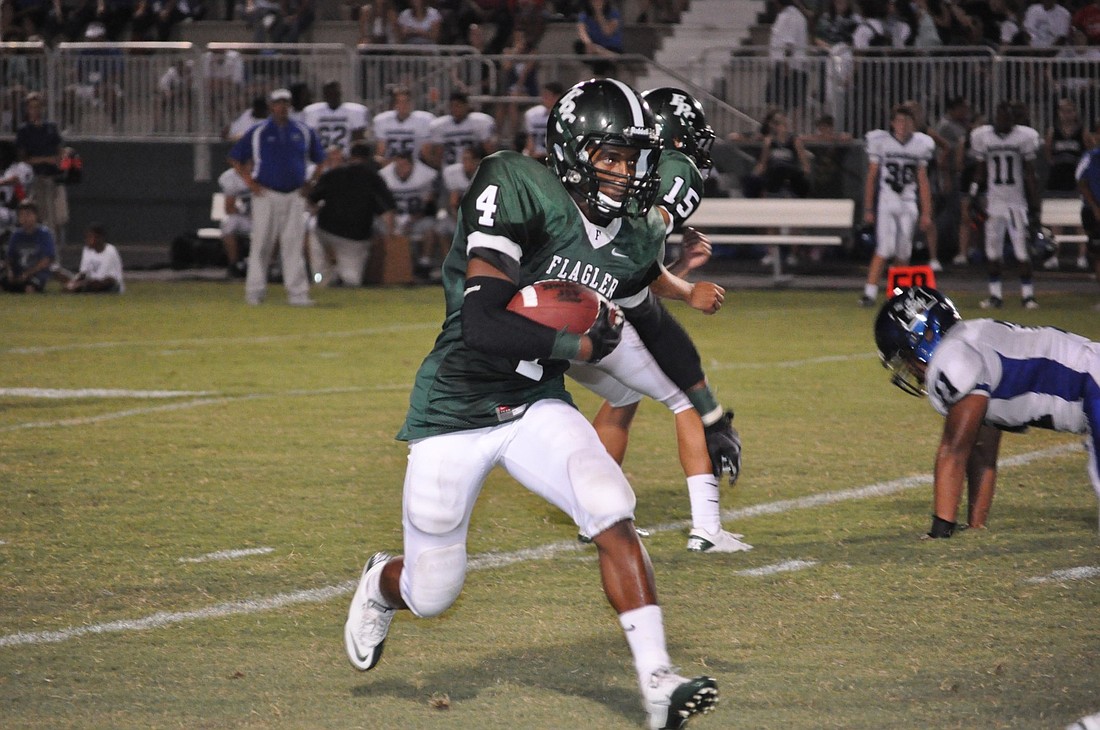 FPC running back DeUndre Lumpkins had two touchdowns Friday night in the Bulldogs' win over Matanzas.