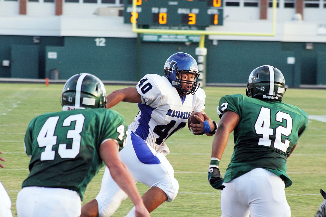 Pirates running back Shawn White had 14 carries for 64 yards and three touchdowns.