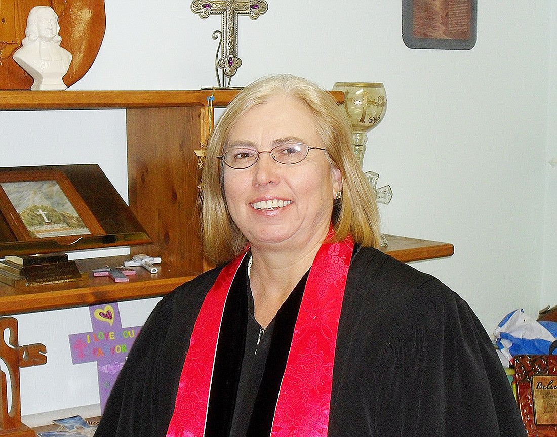 The Rev. Jeanine Clontz is the second female pastor in history at Flagler Beach United Methodist Church. COURTESY PHOTO