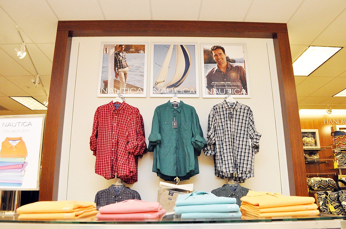 Will Tant is featured in the Nautica display at the Palm Coast Belk. PHOTO BY SHANNA FORTIER