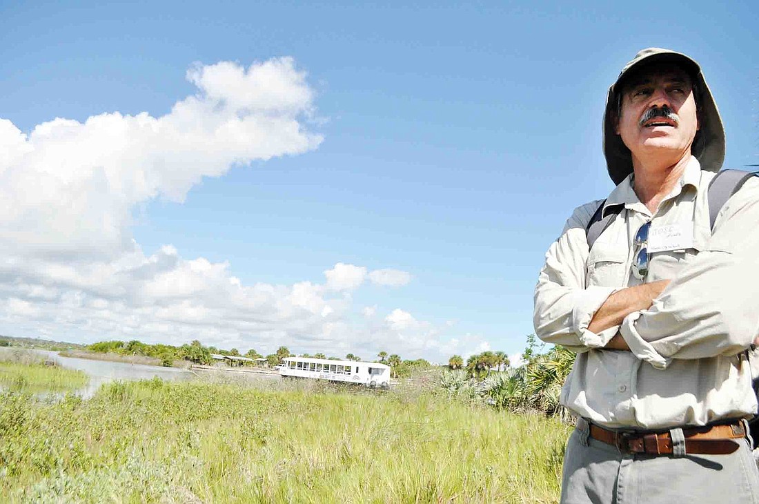 Jose Nunez stands at the first marsh restoration project located in Gamble Rogers State Park. PHOTOS BY SHANNA FORTIER