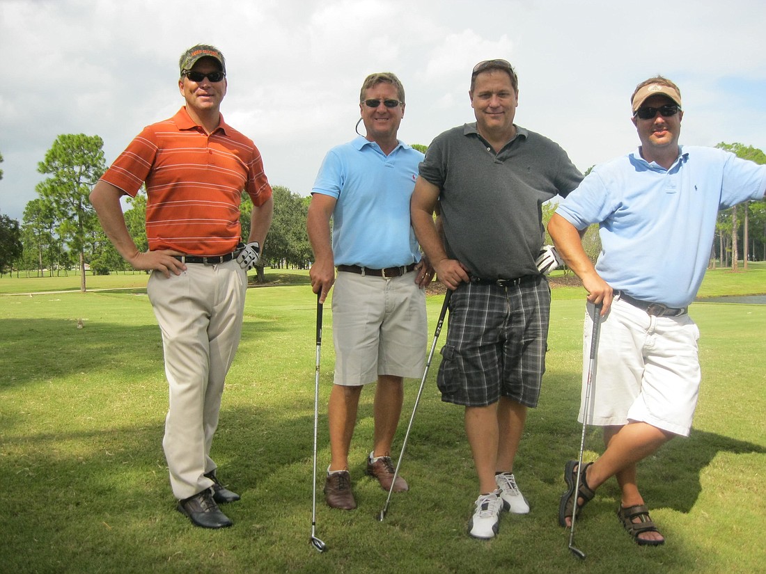 Florida Contractor Rentals Inc. foursome: Cliff Sheffield, John Sheffield, Rusty Henderson and Gary Sheffield