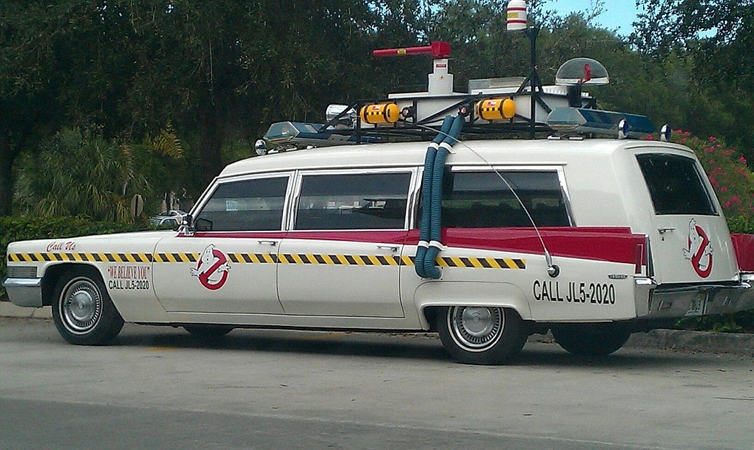 The Ghostbusters mobile graced the streets of Palm Coast Monday, Oct. 17, near Florida Park Drive.