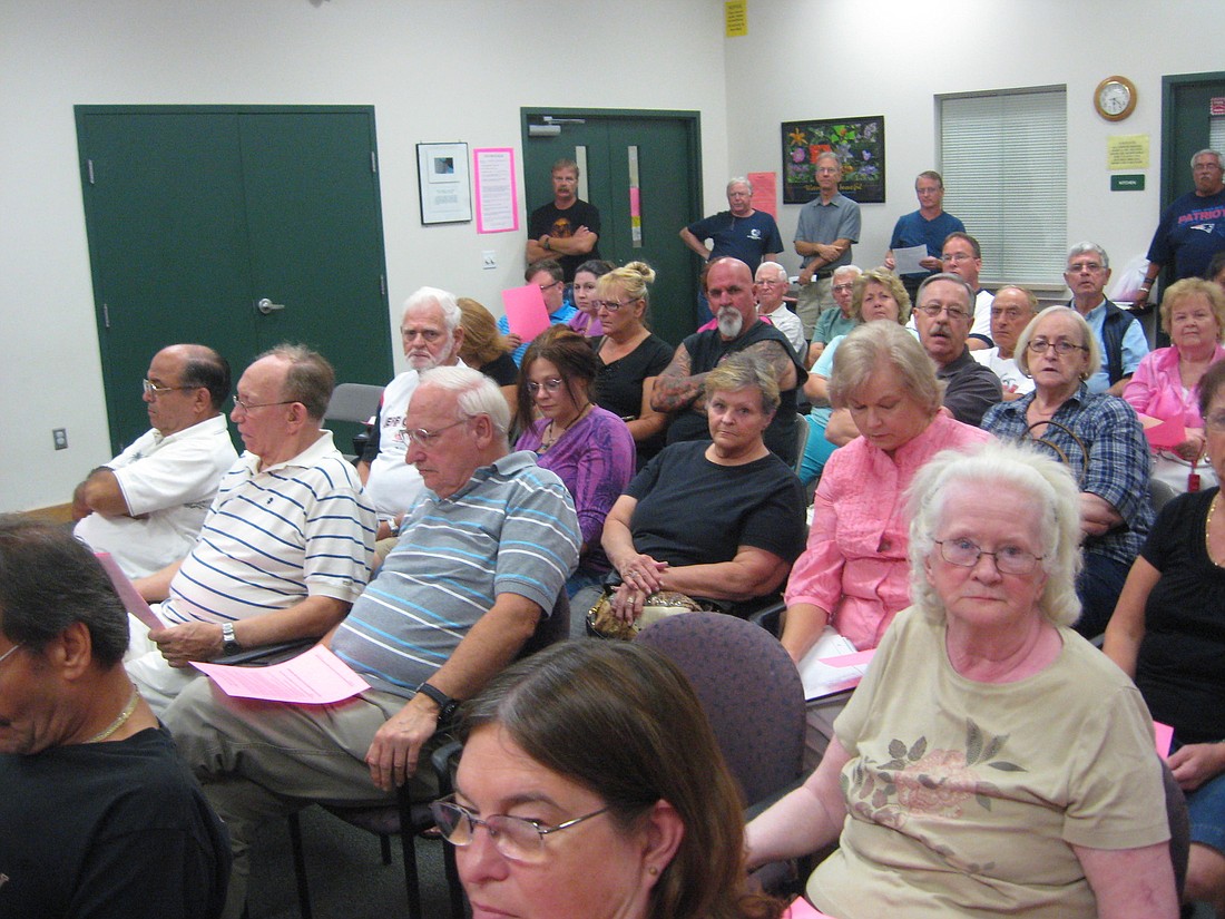 More than 60 attended the meeting Oct. 17, at the library.