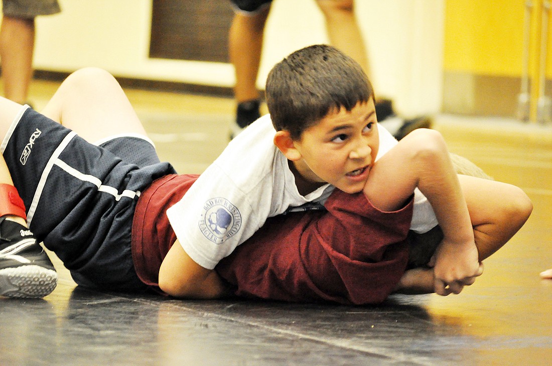 Sam Russo, of Wadsworth Elementary School, took second place in the 75- to 80-pound weight class. PHOTOS BY ANDREW O'BRIEN