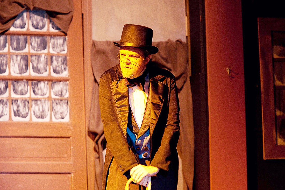 Aaron Liggett as Scrooge. COURTESY PHOTOS BY ROBERT CARLSEN