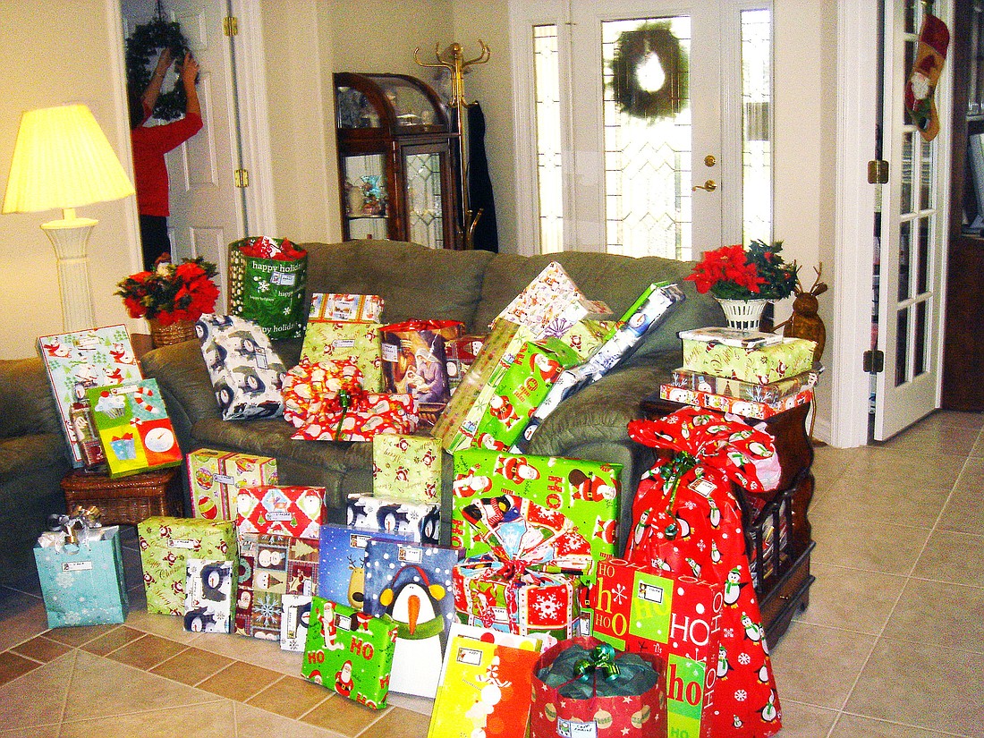 The Anchor Boat club provided gifts for three families. COURTESY PHOTO