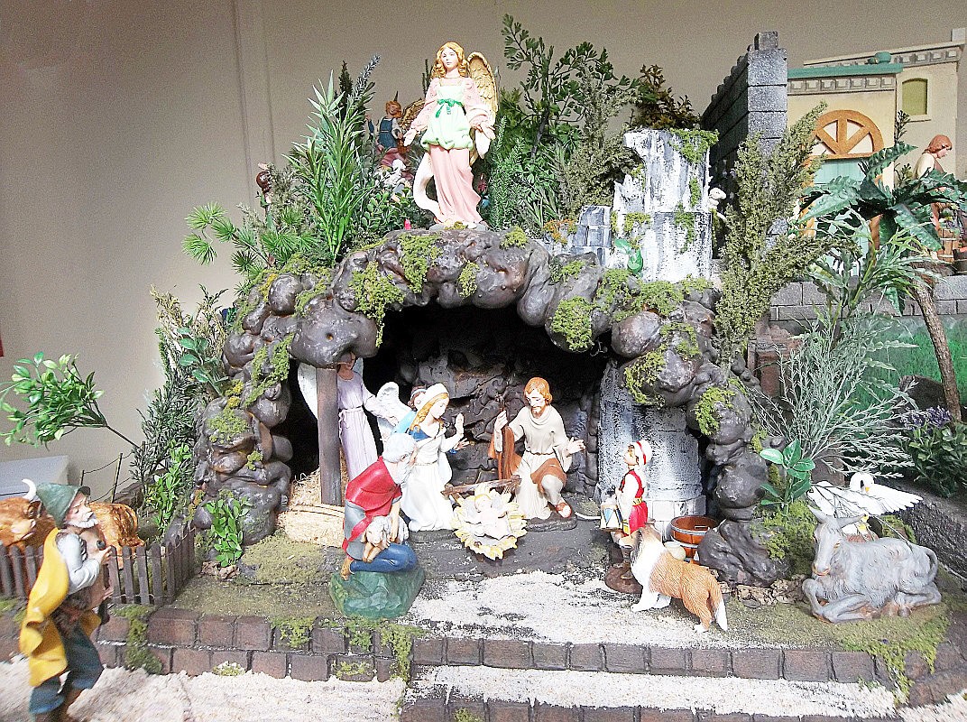 Manger scene created by Bill Egan, from recycled foam. COURTESY PHOTO