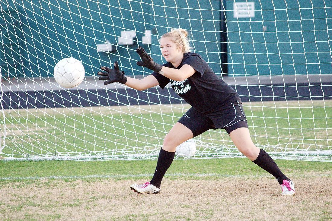 FPC senior keeper Haley Lademann. PHOTO BY SHANNA FORTIER