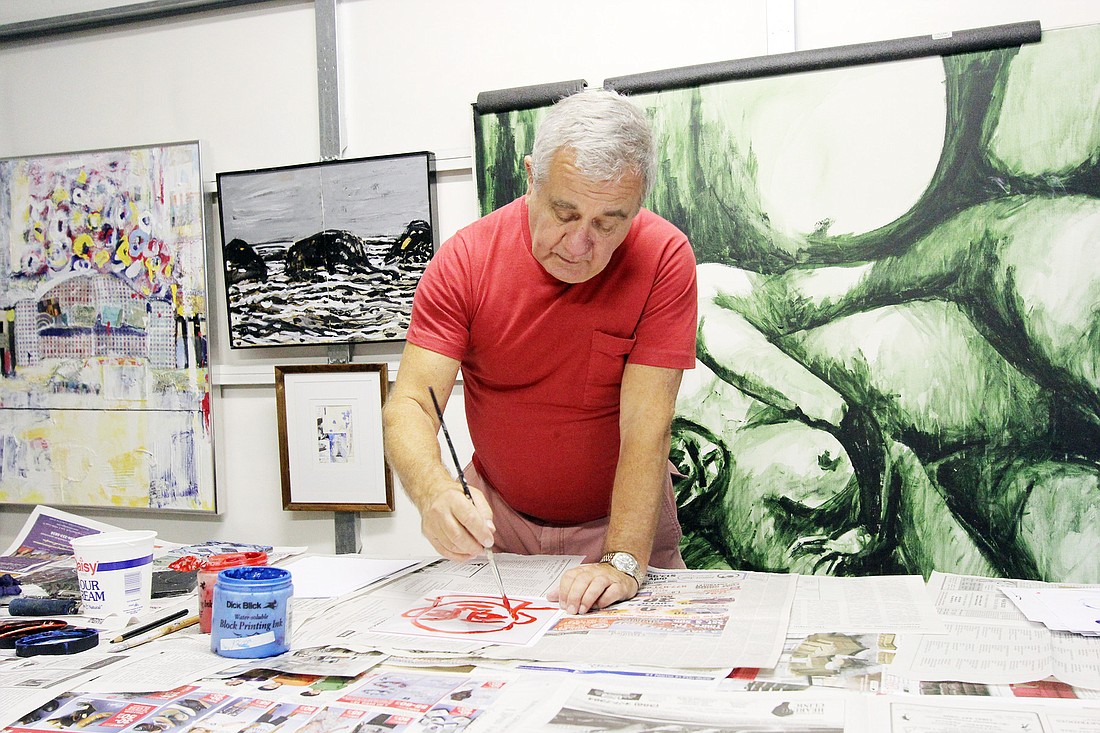 Tom Gargiulo will lead a printmaking workshop Feb. 24 through Feb. 26, at the Flagler County Art League.