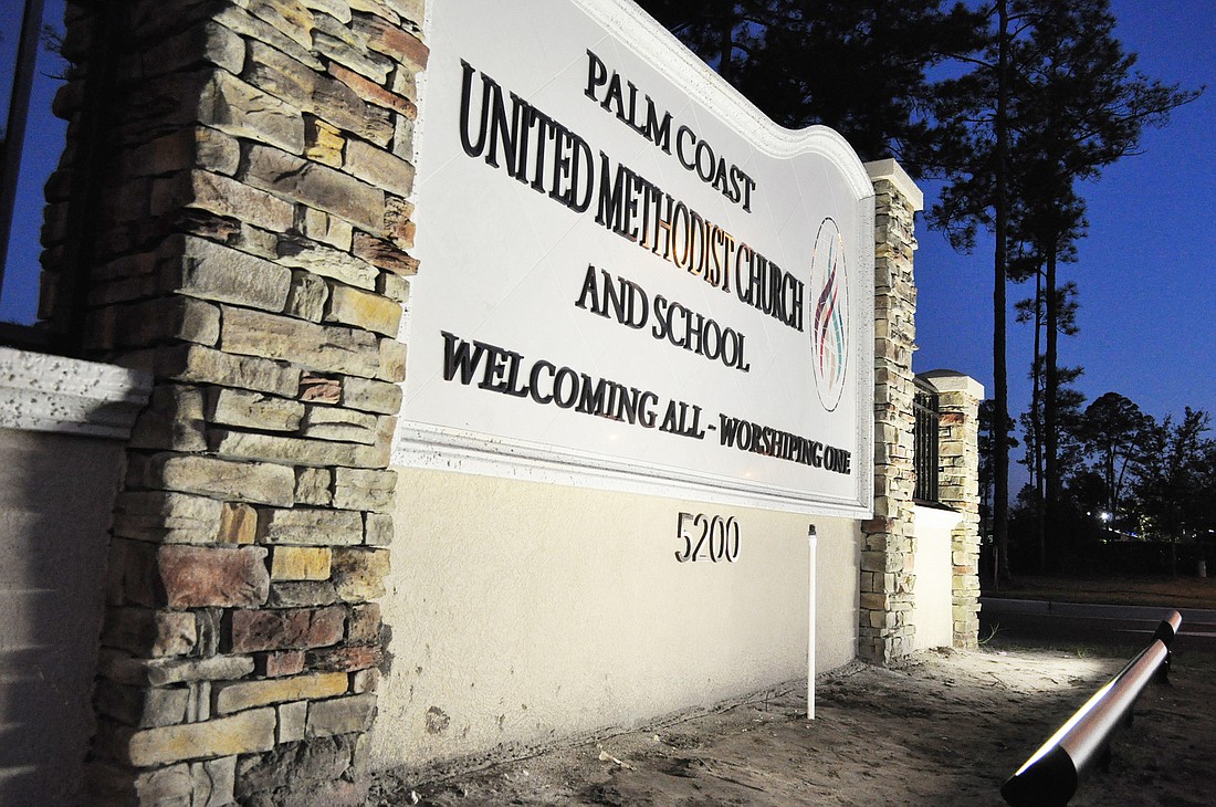 Palm Coast United Methodist Church has a new sign facing Belle Terre Parkway. PHOTO BY SHANNA FORTIER