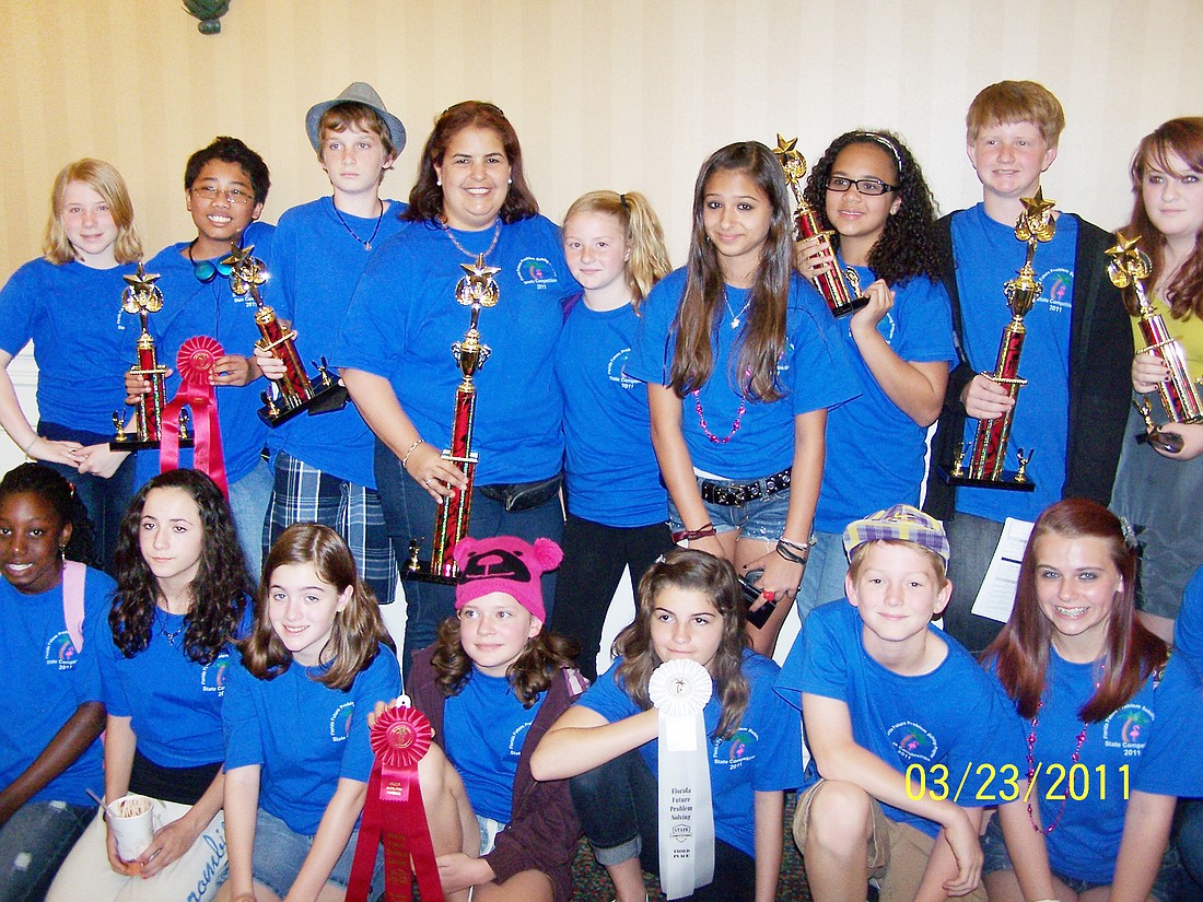 Future Problem Solvers from Belle Terre Elementary and Indian Trails Middle School won big at states. COURTESY PHOTO