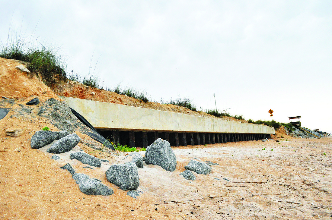 The Flagler Beach sea wall project has officially been postponed. PHOTO BY SHANNA FORTIER