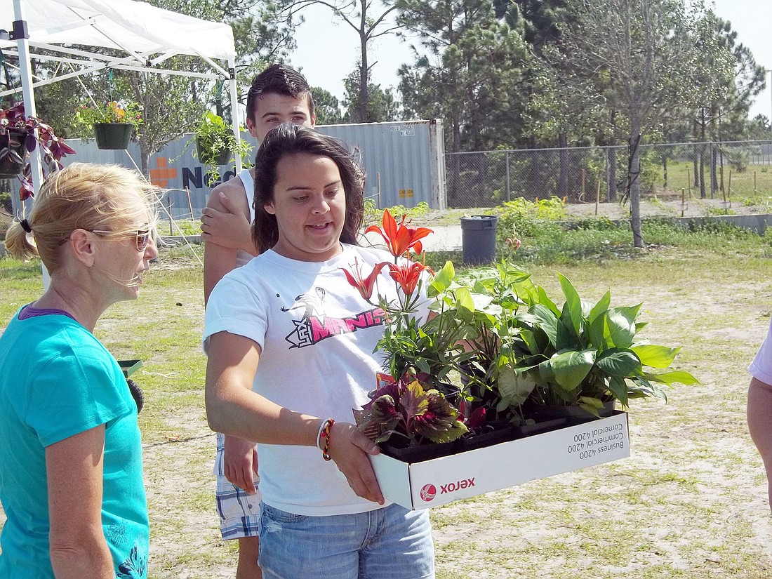 Students held a plant sale Saturday, April 16, at Matanzas High School. COURTESY PHOTO