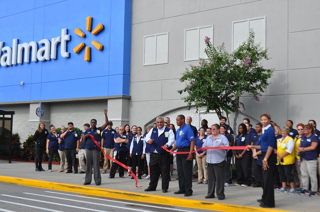 The Ormond Beach Walmart celebrated their remodeling with a ribbon-cutting ceremony on July 14. Photo by Jarleene Almenas.