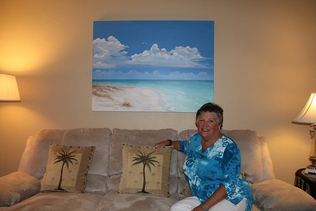 FLWAA President Marianne Verna has a home full of original art, including some of her own like this painting. Photo by Jacque Estes