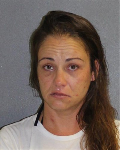 Melissa Martinez, 36, was arrested Saturday night after police say she set fire to her friend's car using grill grease. Photo courtesy Volusia County Branch Jail.
