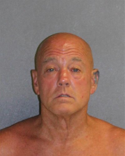 Ormond-by-the-Sea condo owner Gary Moore was arrested after shooting his tenant in the hand Monday evening. Photo courtesy Volusia County Branch Jail.
