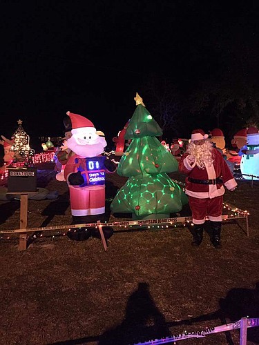 The Schoolcraft's Christmas display at their residence located at 111 Pine Creek Court keeps growing each year. Photo courtesy of David Schoolcraft