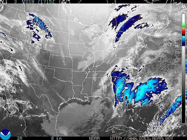 Ormond Beach is under a freeze warning by the National Weather Service. Image courtesy of NOAA