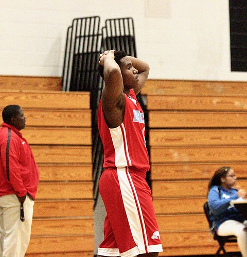 Seabreeze guard Justin Bele in disbelief after being called for a foul. Photo by Ray Boone