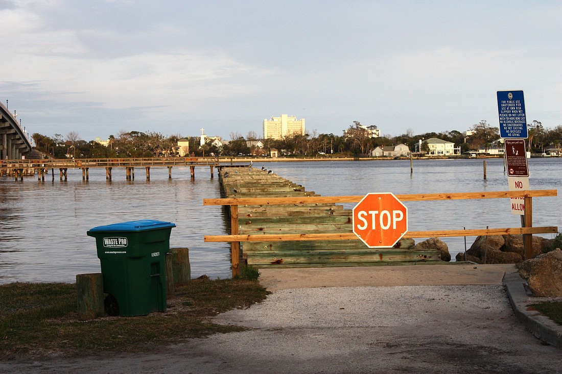 Those hoping to take a walk on the fishing pier south of the Granada Bridge will have to wait until June of 2019. Photo by Wayne Grant