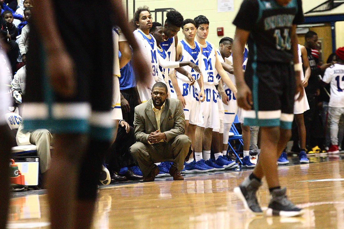 Mainland coach Joe Giddens watches his team from the bench. File Photo