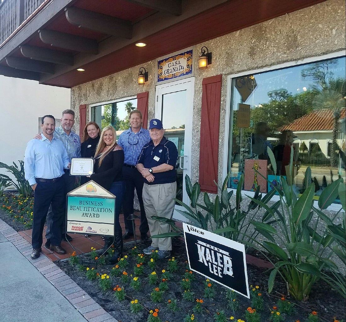 Casa Granada and Ocean Child Boutique received the Ormond Beach Chamber of Commerce's beautification award for businesses. Photo courtesy of Andrea Coleman