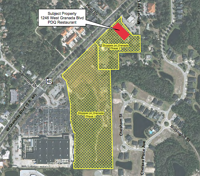 The Ormond Beach Planning Board approved a PDQ fast-food restaurant to the second phase of Shoppes on Granada. Courtesy of the city of Ormond Beach