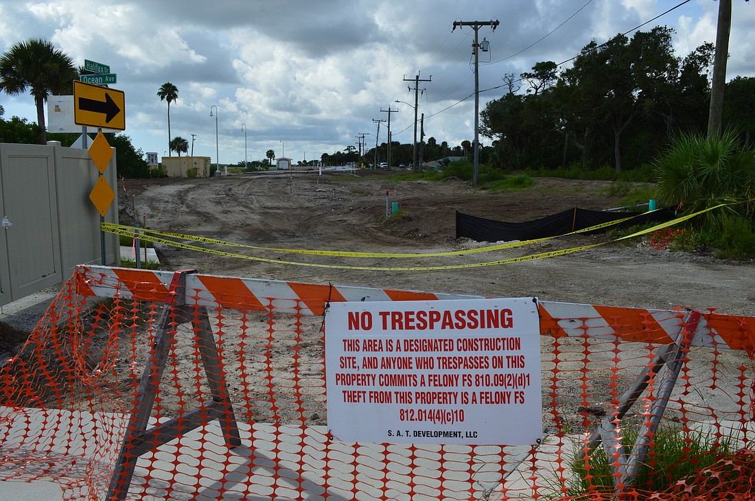 The area of Riverwalk that has been cleared so far. Photo by Caroline Smith