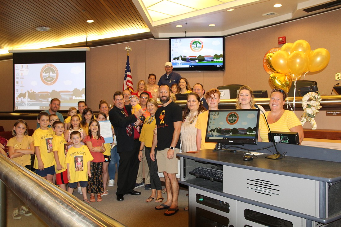 The Warrior Kids Foundations attended the proclamation for Go Gold! Childhood cancer awareness month. Photo by Tanya Russo