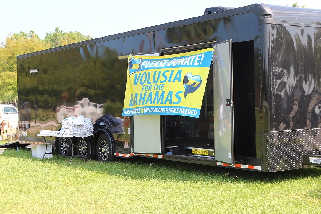 The Volusia for the Bahamas trailer was parked at the Airport Road Park, on Airport Rd in Port Orange. Photo by Tanya Russo