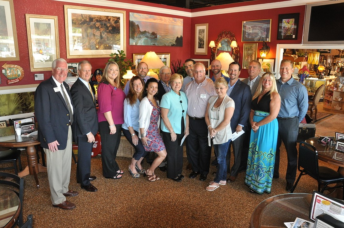 Several businesses donated money for Investment in Excellence at a Chamber Prosperity Hour.Courtesy photo